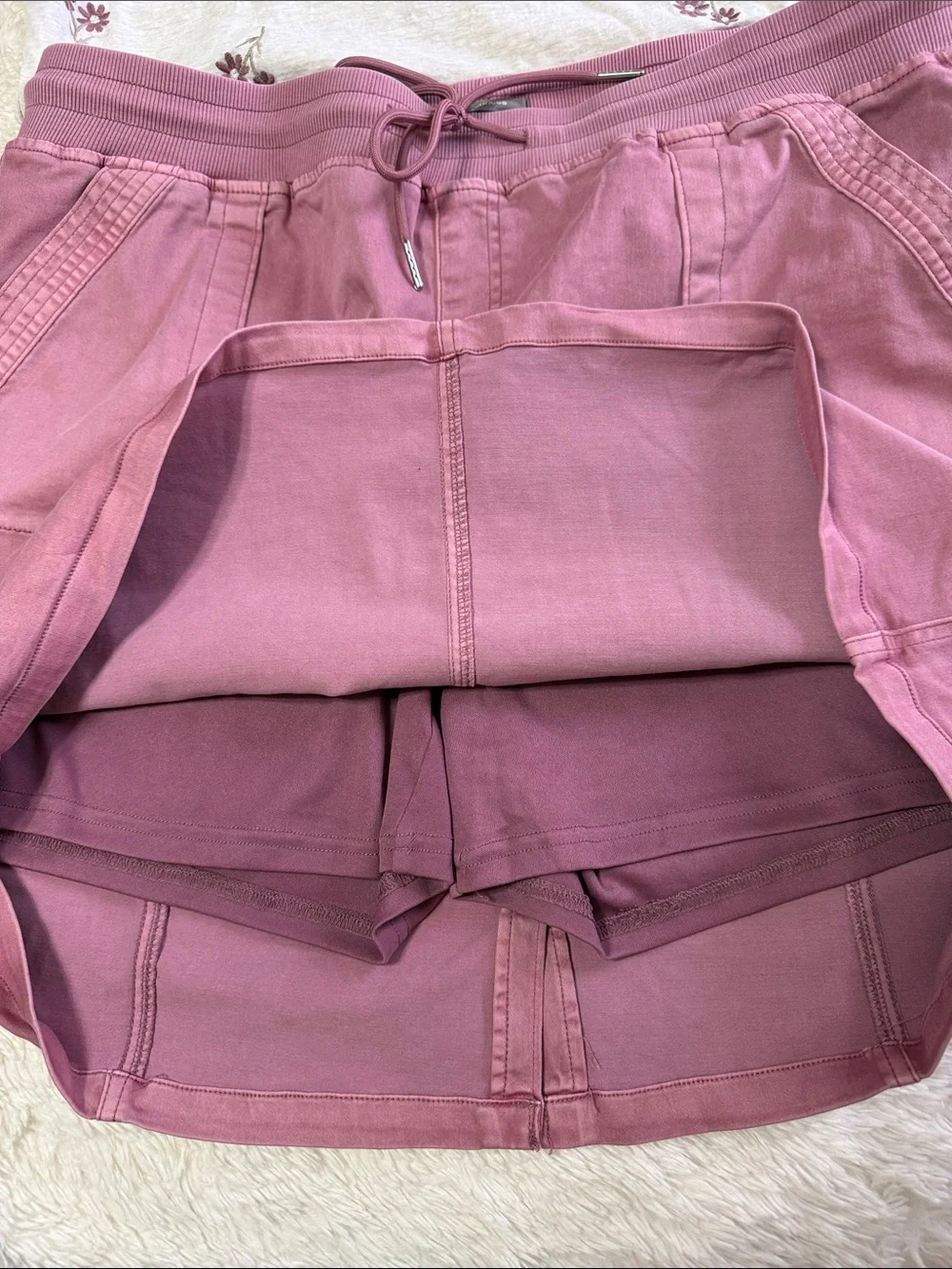 Maurices Mauve Drawstring A-Line Skirt